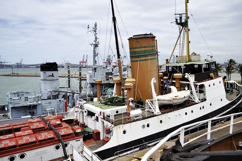 Historic tugs moored at the Port Natal Maritime Museum